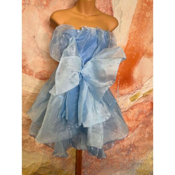 Anthropologie Let Me Be Ruffle Tiered Strapless Dress - Picture 10 of 12